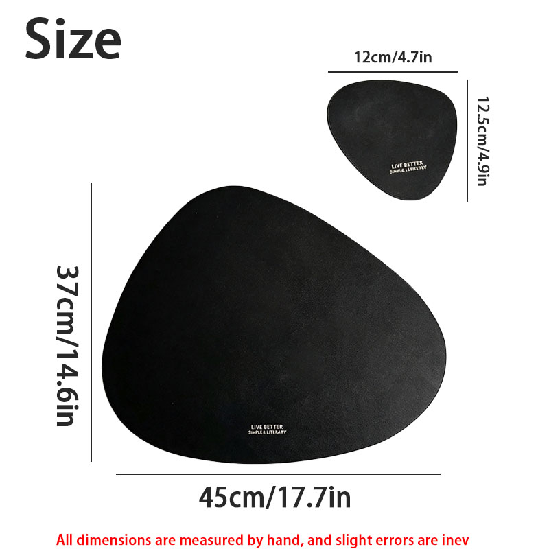 2/4/8/12pcs Teardrop Leather P - огляд і ціна Leather Desk Pad