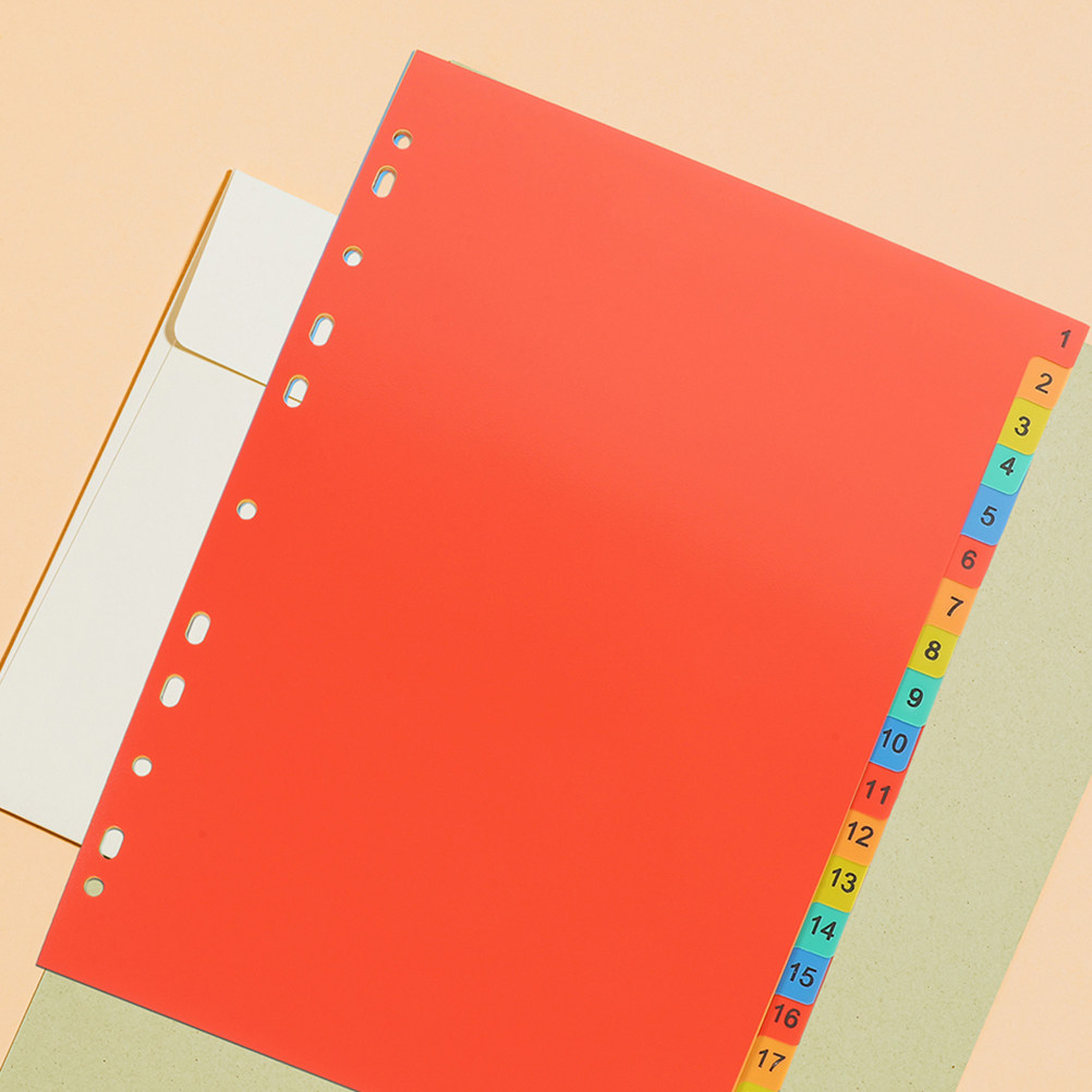 2Sets Plastic Index Dividers L - огляд і ціна Tab Divider A4