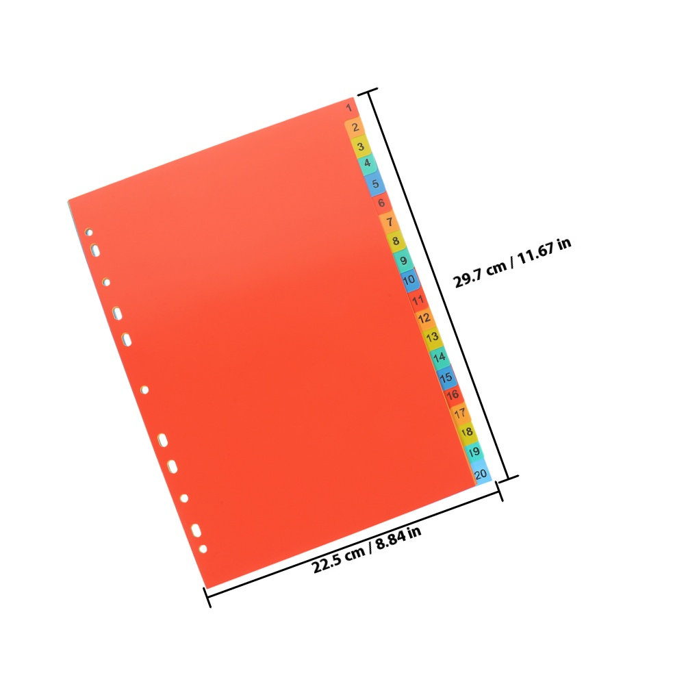 2Sets Plastic Index Dividers L - огляд і ціна Tab Divider A4